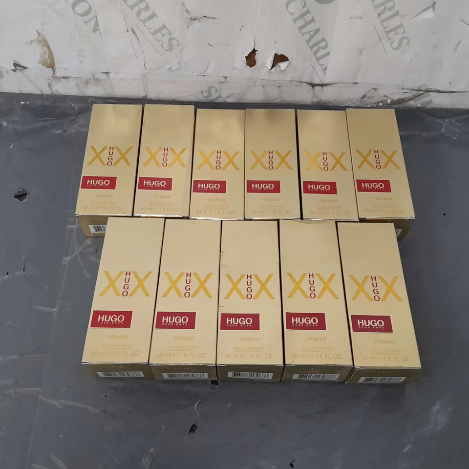 10X BOXED HUGO BOSS WOMAN ROLL ON DEODRANT 50ML 