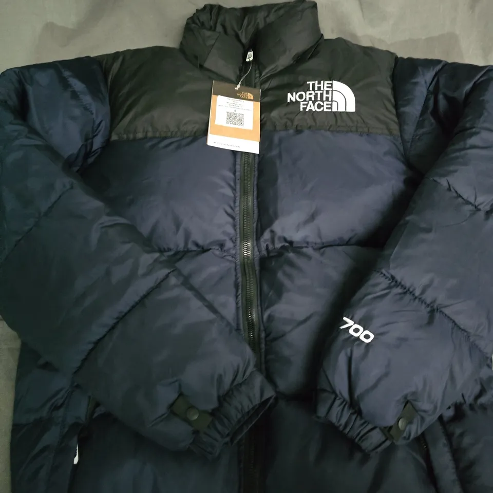 THE NORTH FACE DOWN PUFFER JACKET – NAVY/BLACK, 700 FILL POWER - SIZE S
