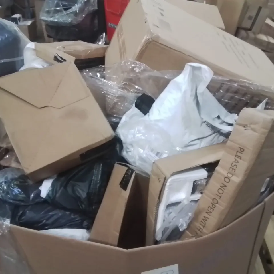 PALLET OF ASSORTED HOUSEHOLD GOODS AND PRODUCTS TO INCLUDE;PARASOL BASE,CLOTHING ITEMS,PHONE CASE