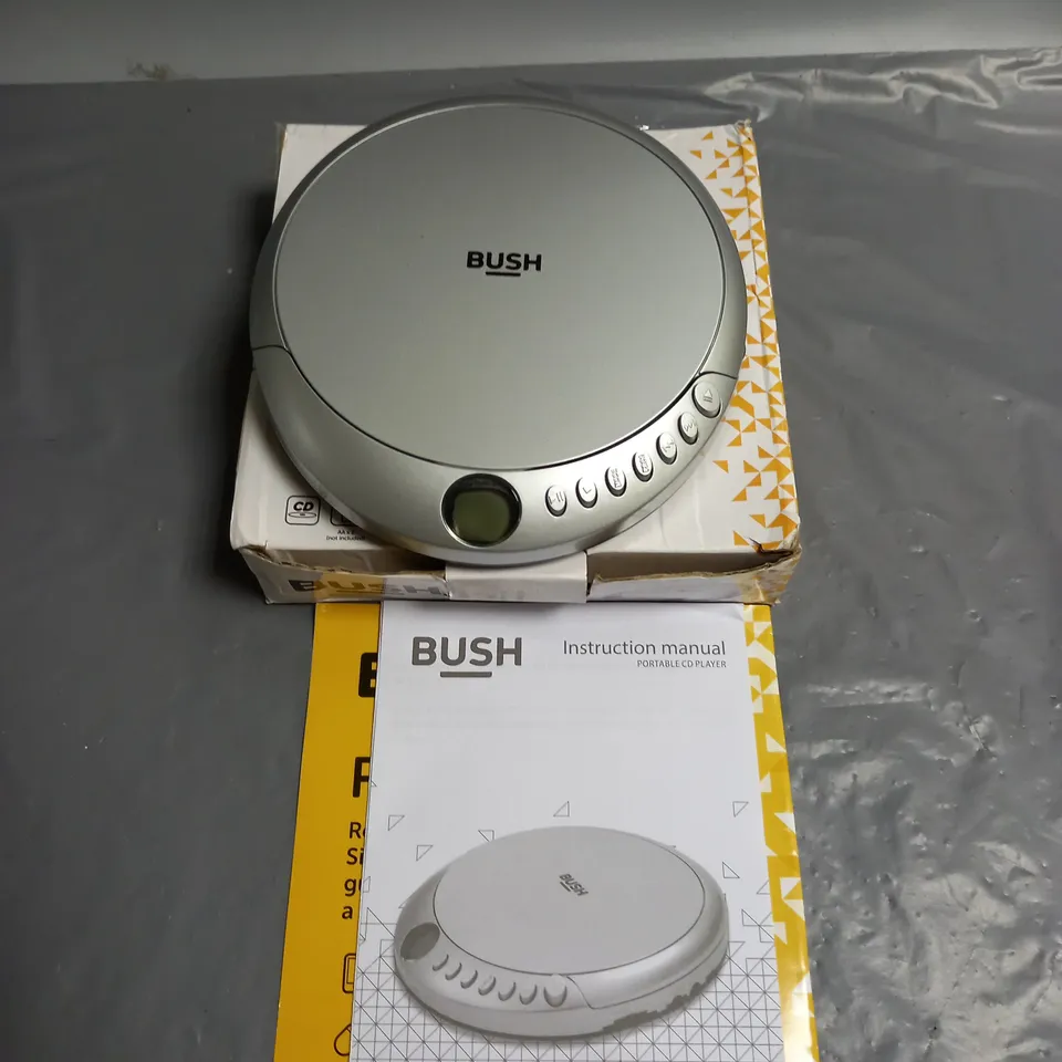BUSH JOG PROOF PORTABLE CD PLAYER SILVER 