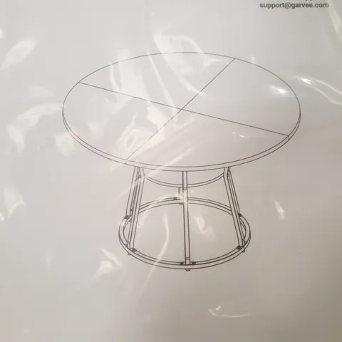 BOXED GARVEE ROUND DINING TABLE - OAK