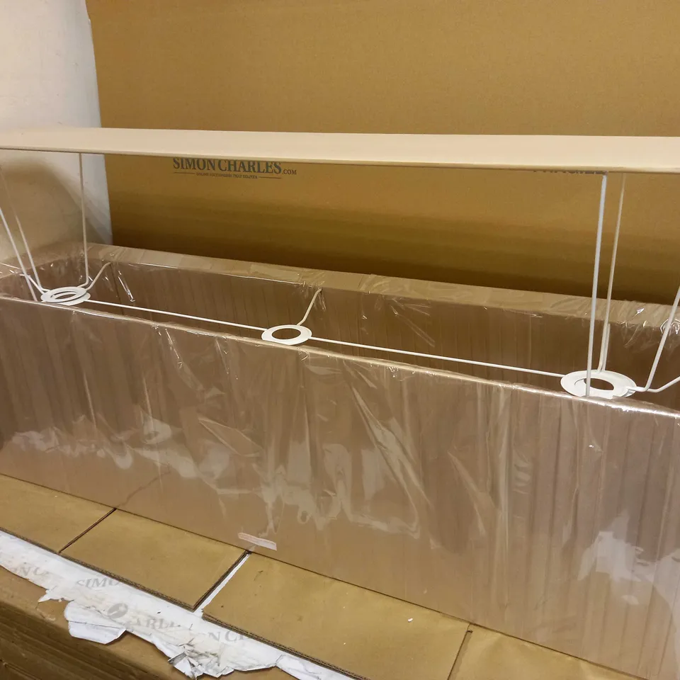 BRAND NEW DAL LIGHTING SOFIA TAUPE RIBBON PENDANT LIGHT SHADE - COLLECTION ONLY