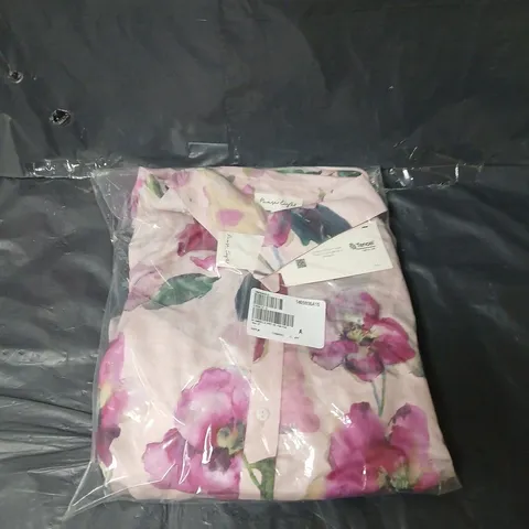 BAGGED PHASE EIGHT ANABELLA SHIRT DRESS IN FLORAL PALE PINK - SIZE 18