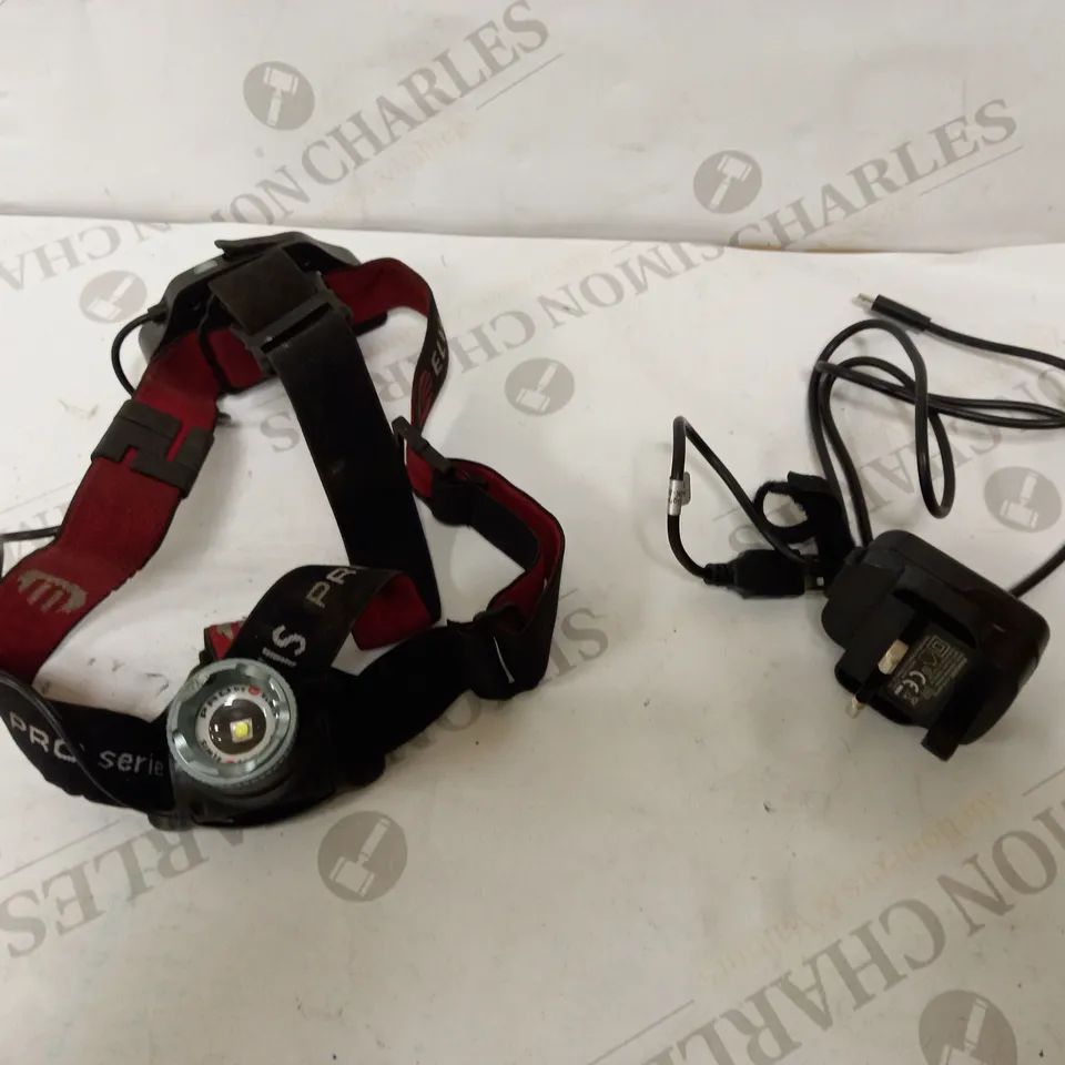 ELWIS H2-R HEAD TORCH LIGHTWEIGHT RECHARGEABLE PRO 420 LUMEN OPTICAL LENS WIDE BEAM USB CHARGING