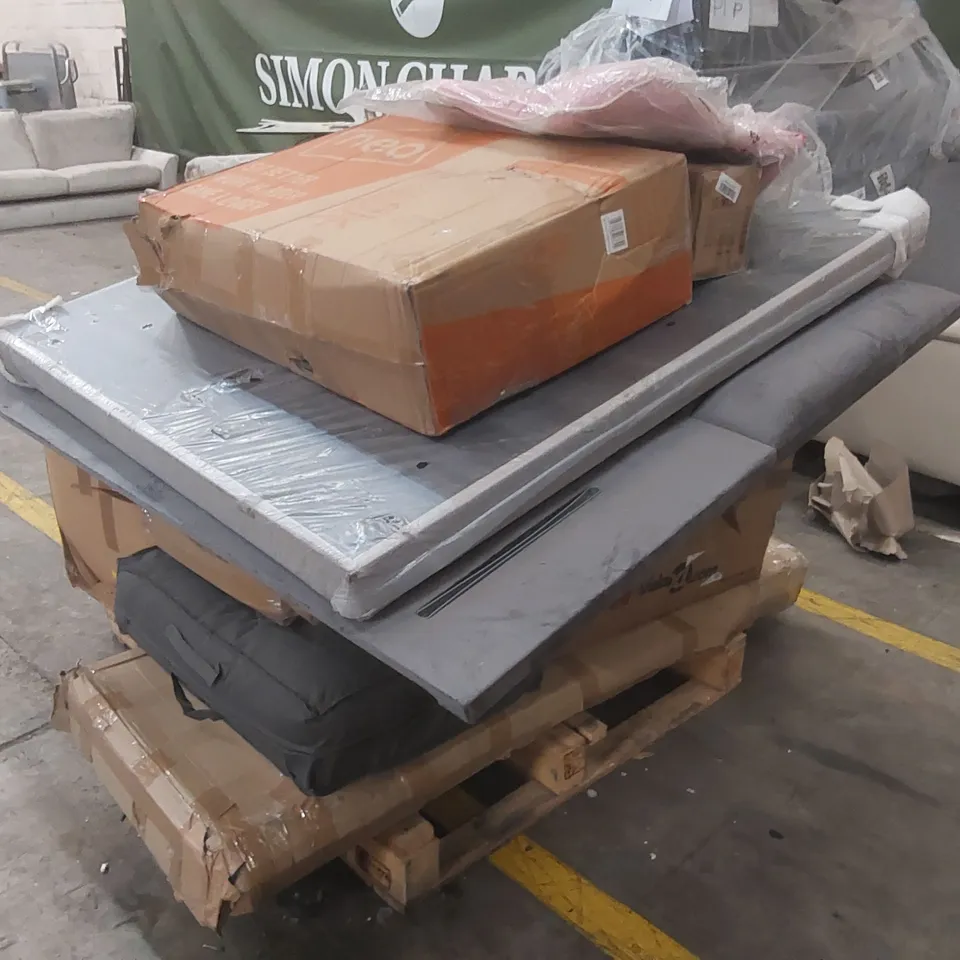 PALLET CONTAINING A LARGE QUANTITY OF ASSORTED FURNITURE PARTS AND OTHER ITEMS