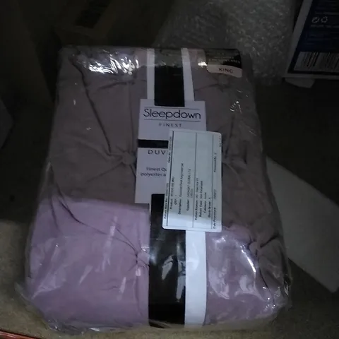 SLEEPDOWN FINEST ROUCHED PLEAT KING DUVET SET