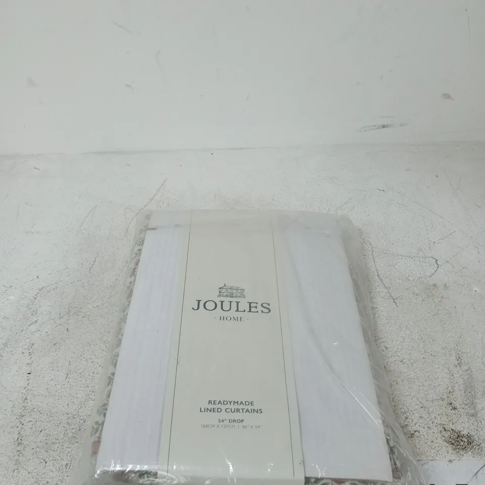 JOULES HOME READYMADE LINED CURTAINS 54" DROP 66 X 54"