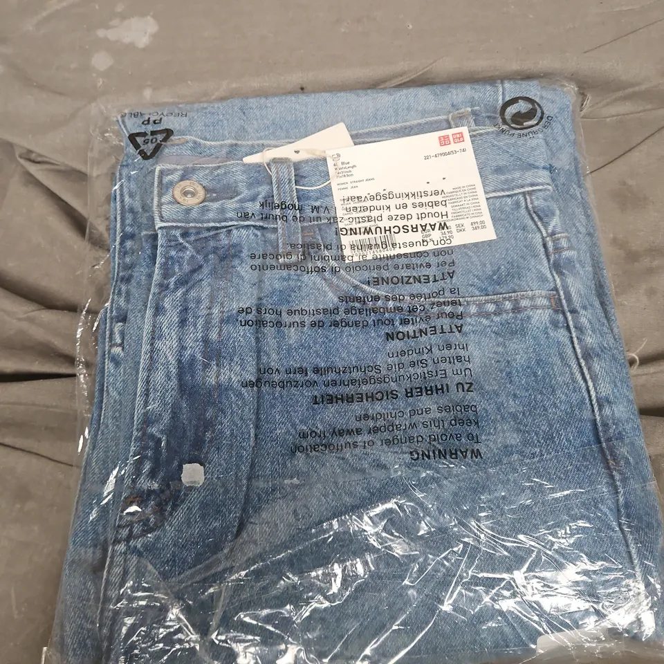 UNIQLO WOMEN’S BLUE DENIM JEANS, UK 8