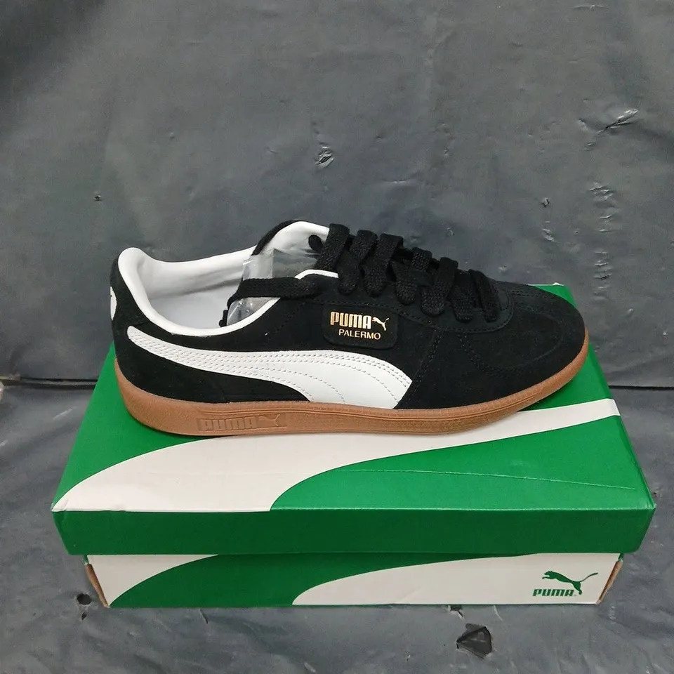 BOXED PAIR OF PUMA PALERMO TRAINERS - 6