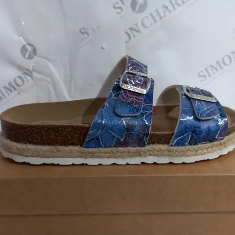 BONOVA FLORAL ESPADRILLE FOOTBED SANDAL - SIZE 7