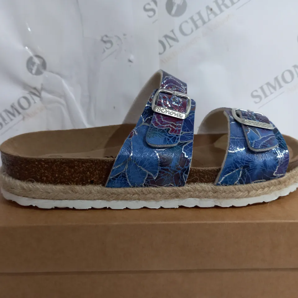 BONOVA FLORAL ESPADRILLE FOOTBED SANDAL - SIZE 7