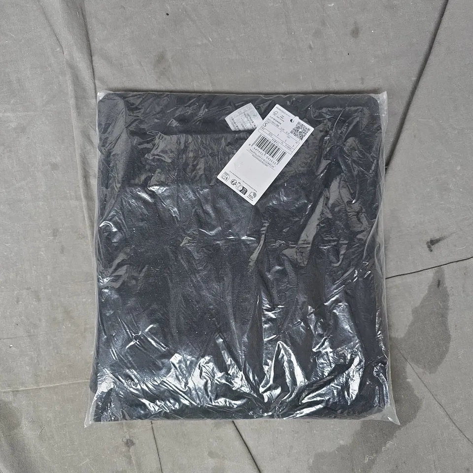 MANGO LUCRECIA FINE KNIT STRAIGHT FIT TROUSERS IN BLACK SIZE SMALL