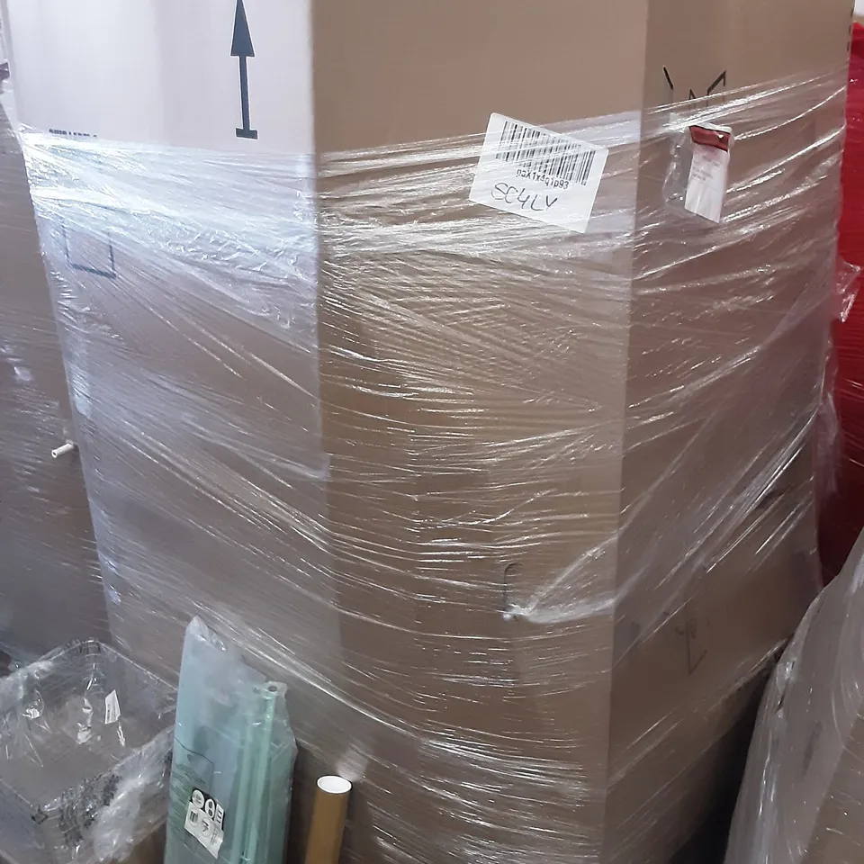 LARGE PALLET OF ASSORTED HOMEWARE ITEMS TO INCLUDE STORAGE BOXES, BASKETS, ROLLING TROLLEY ETC