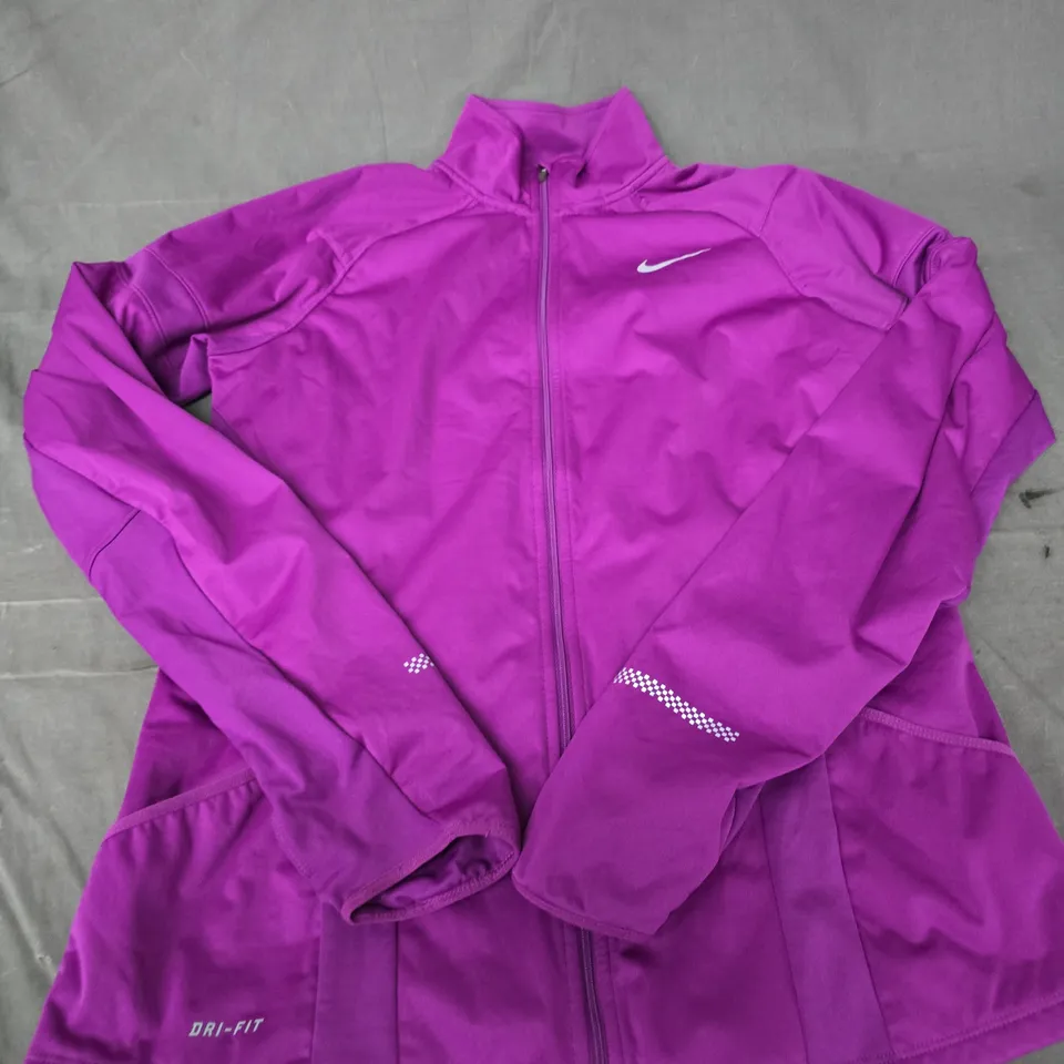 NIKE DRI-FIT RUNNING JACKET – PURPLE, SIZE M