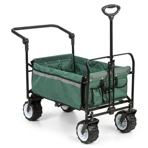 HAND CART WHEELBARROW TROLLEY GARDEN PATIO OUTDOOR FOLDING 70 KG GREEN