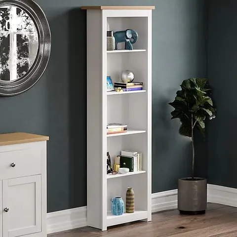 BOXED ARLINGTON 5 TIER BOOKCASE - WHITE (1 BOX)