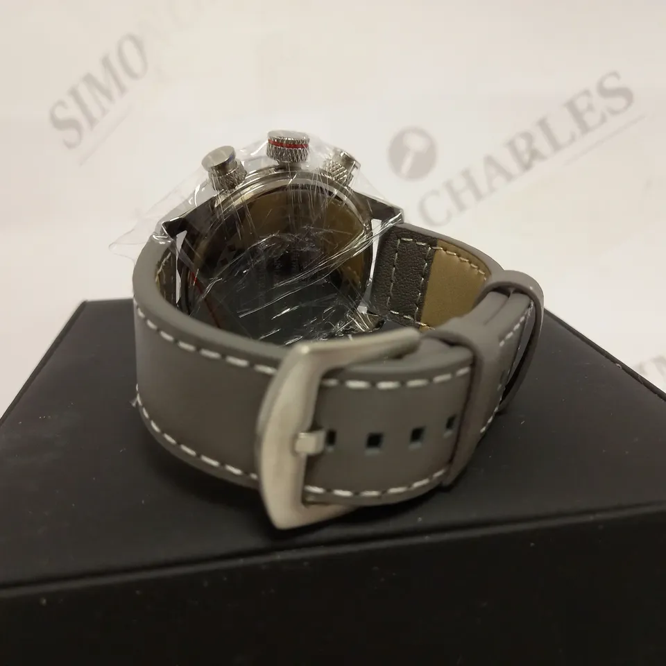 ZIHLMANN & CO SPORTS CHRONOGRAPH STYLE LEATHER STRAP WATCH RRP £560