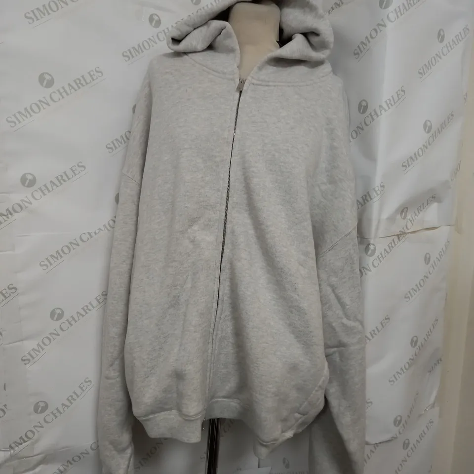 REPRESENT HEAVYWEOGHT INITIAL ZIP HOODIE IN ICE GREY MARL - XL