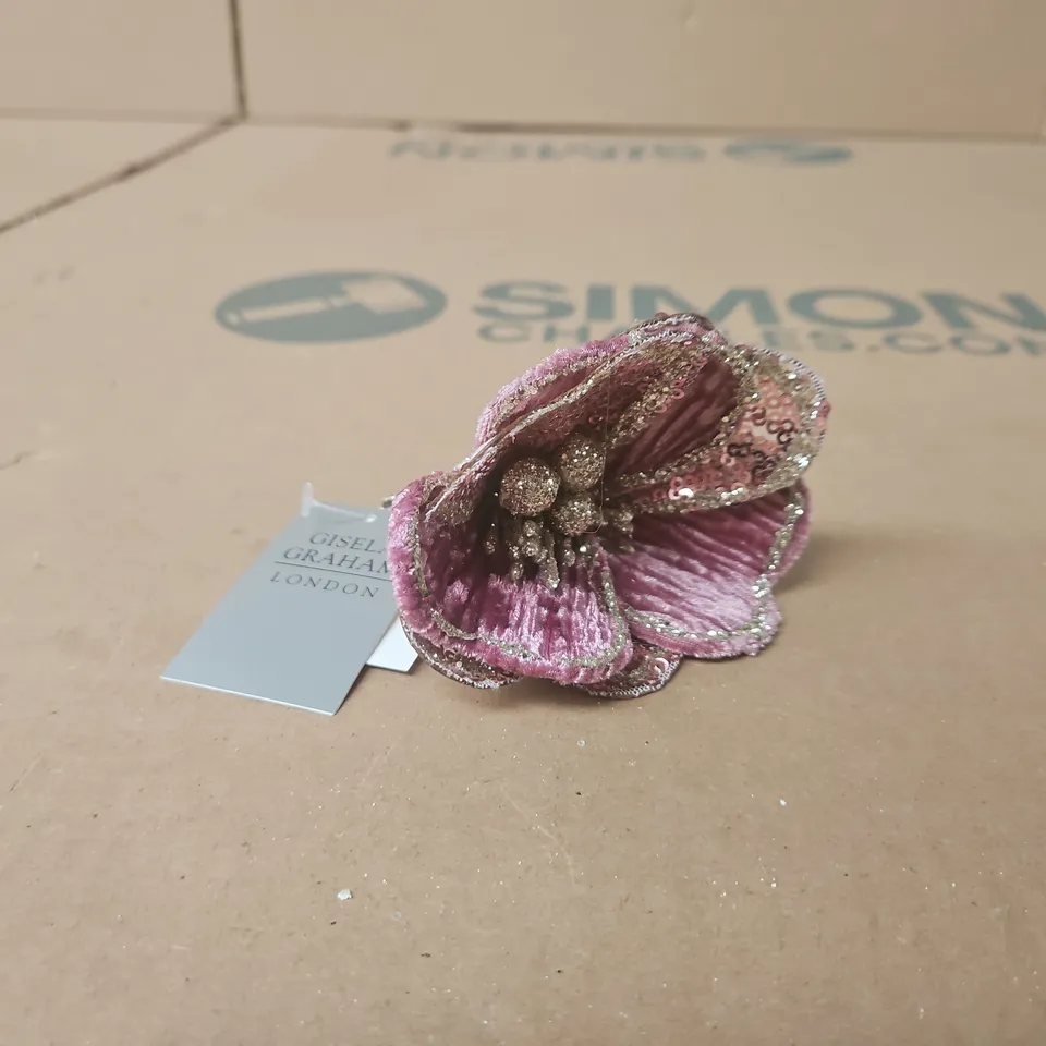 APPROXIMATELY 12 GISELA GRAHAM DARK PINK MAGNOLIA CLIPS