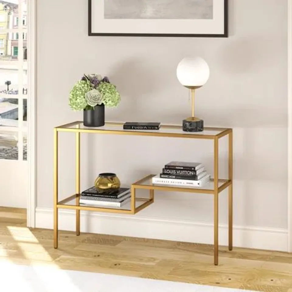 BOXED 139.7CM CONSOLE TABLE GOLD (1 BOX)