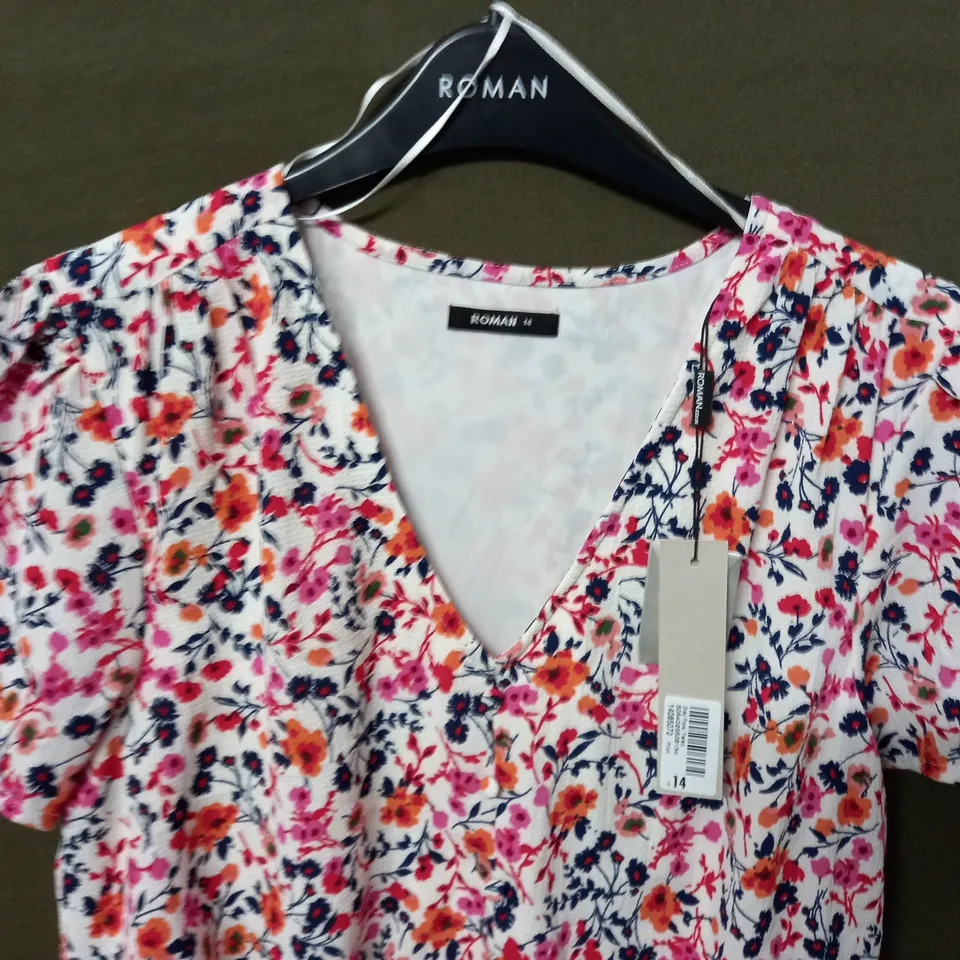 ROMAN DITSY FLORAL DRESS - 14