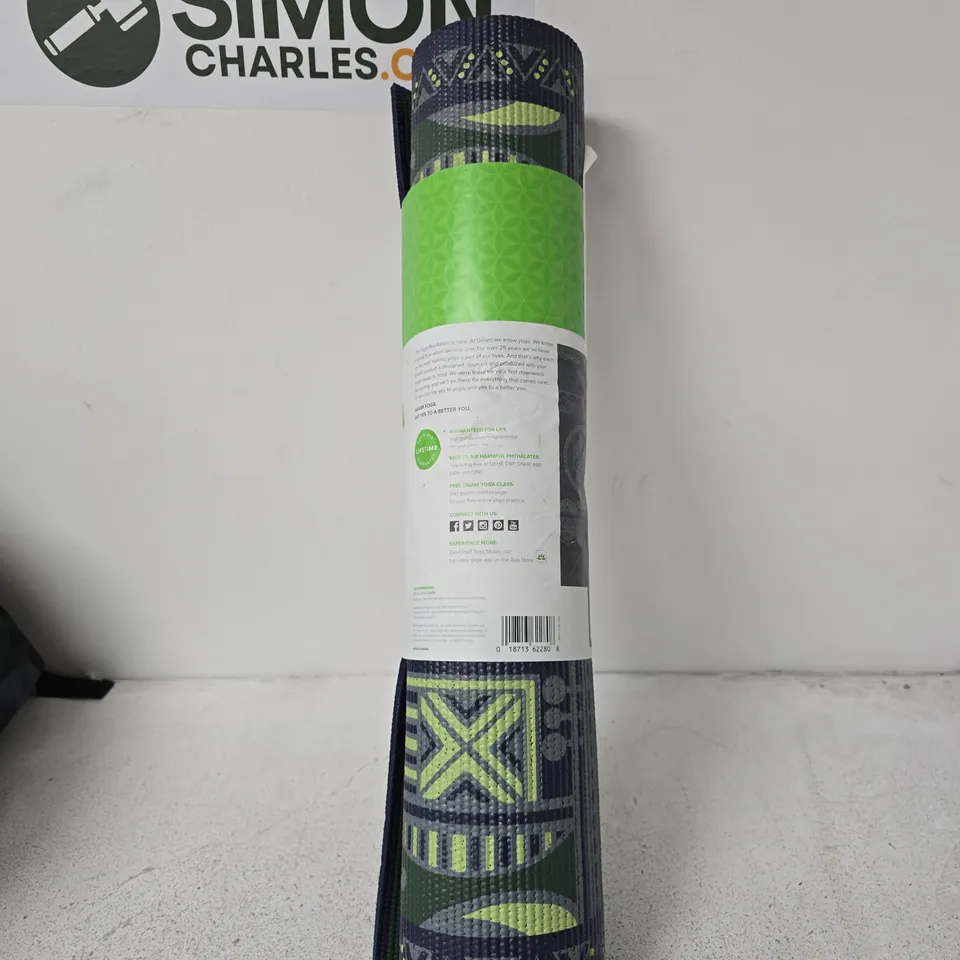 GAIAM PREMIUM REVERSIBLE YOGA MAT 6MM – 68" L X 24" W