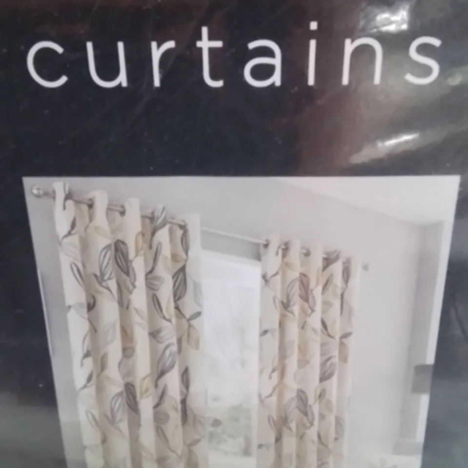 BAGGED FUSION FULLY LINED EYELET CURTAINS 228X228CM