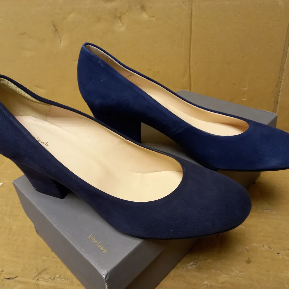 JOHN LEWIS ALMA SUEDE MARINO 3371 NAVY COURT SHOE