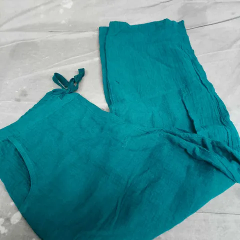 SEA SALT CORNWALL TEAL WOMEN'S TOP WITH TIE STRAP SIZE S