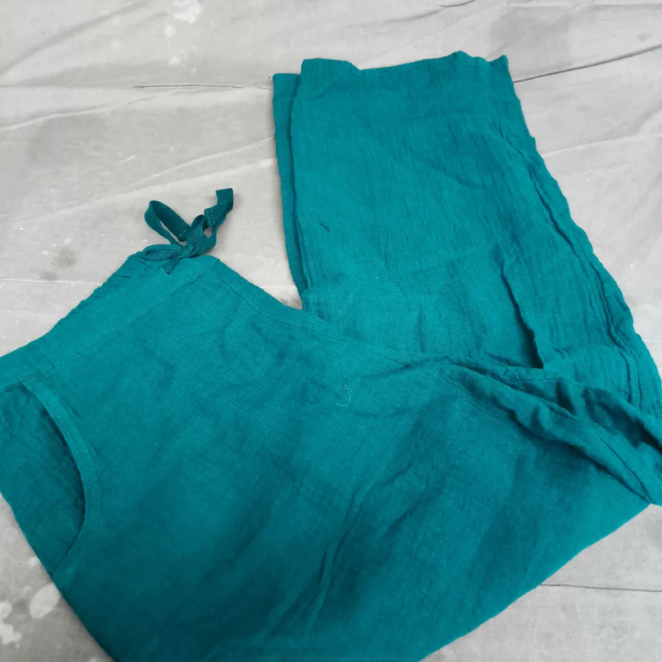 SEA SALT CORNWALL TEAL WOMEN'S TOP WITH TIE STRAP SIZE S
