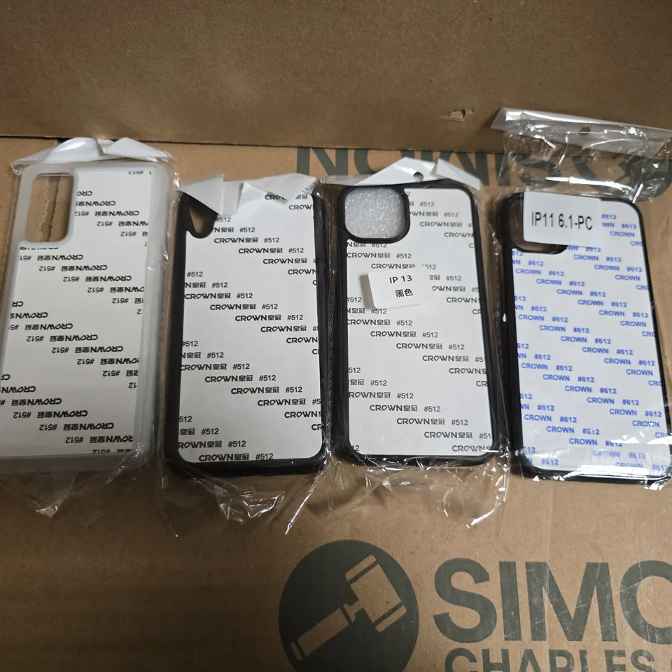 APPROXIMATELY 30 ASSORTED CROWN BRANDED PHONE CASES FOR VARIOUS MODELS