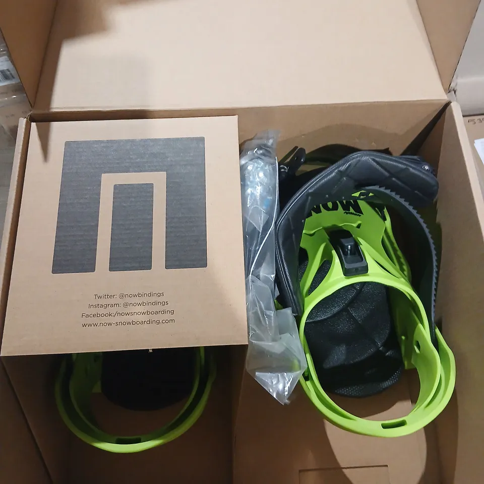 NOW NXGEN SNOWBOARD BINDINGS – GREEN, SIZE US 5–7.5 (EU 36.5–40)