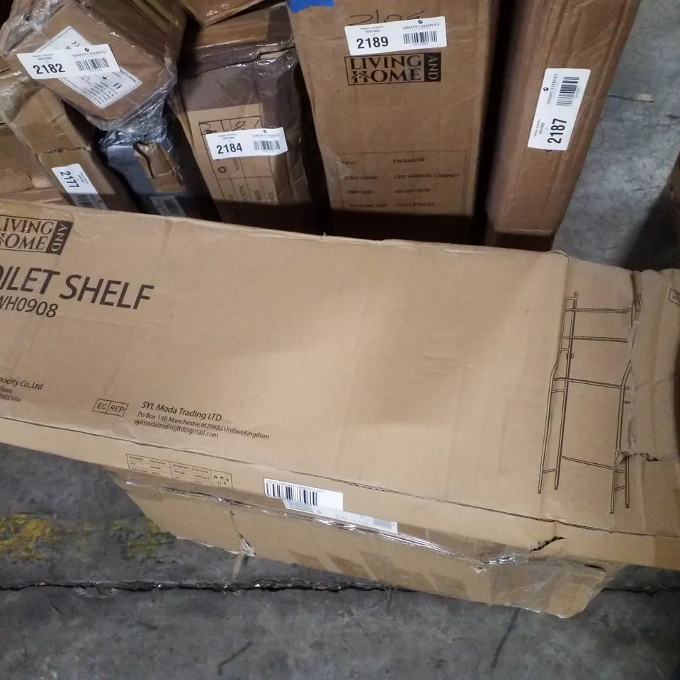 BOXED LIVING AND HOME TOILET SHELF - WHITE 
