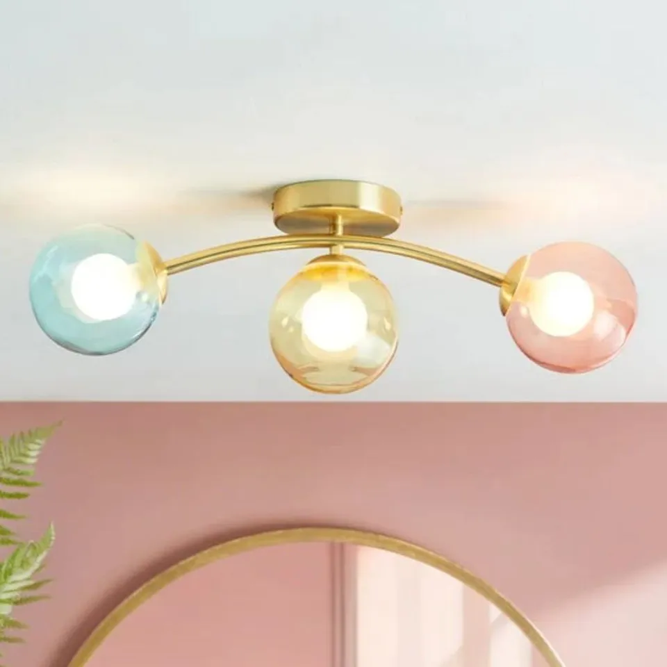 BOXED ELIZA 3 LIGHT BATHROOM FLUSH CEILING LIGHT