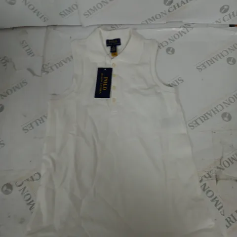 GIRLS POLO RALPH LAUREN BUTTON DRESS SIZE M - 8-10 YEARS