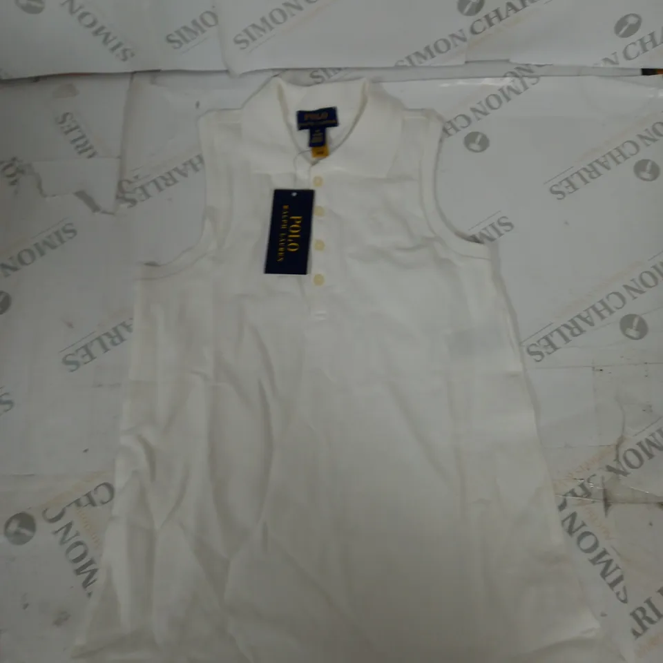 GIRLS POLO RALPH LAUREN BUTTON DRESS SIZE M - 8-10 YEARS