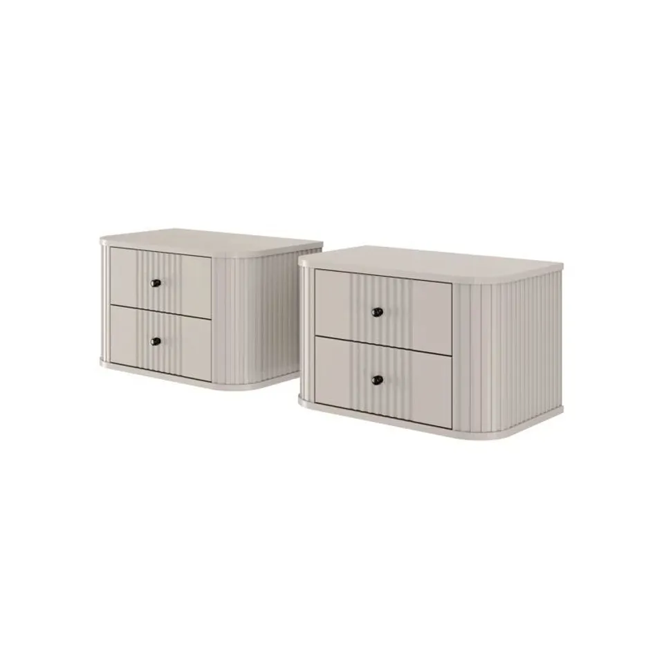 BOXED DAYZEE 2 DRAWER BEDSIDE TABLE (3 BOXES)