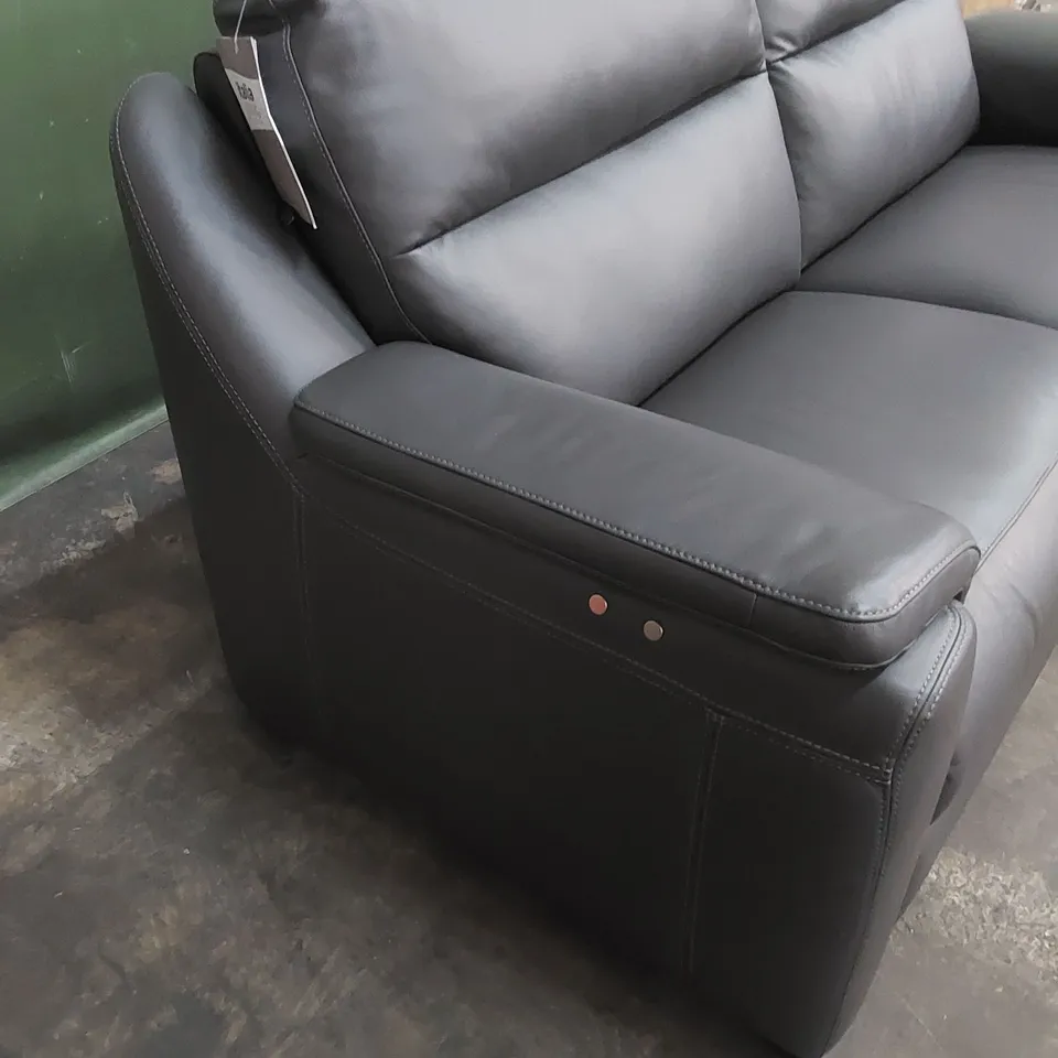 QUALITY DESIGNER ITALIAN MADE PARMA 3 SEATER ELECTRIC RECLINER LEATHER UPHOLSTERED SOFA 