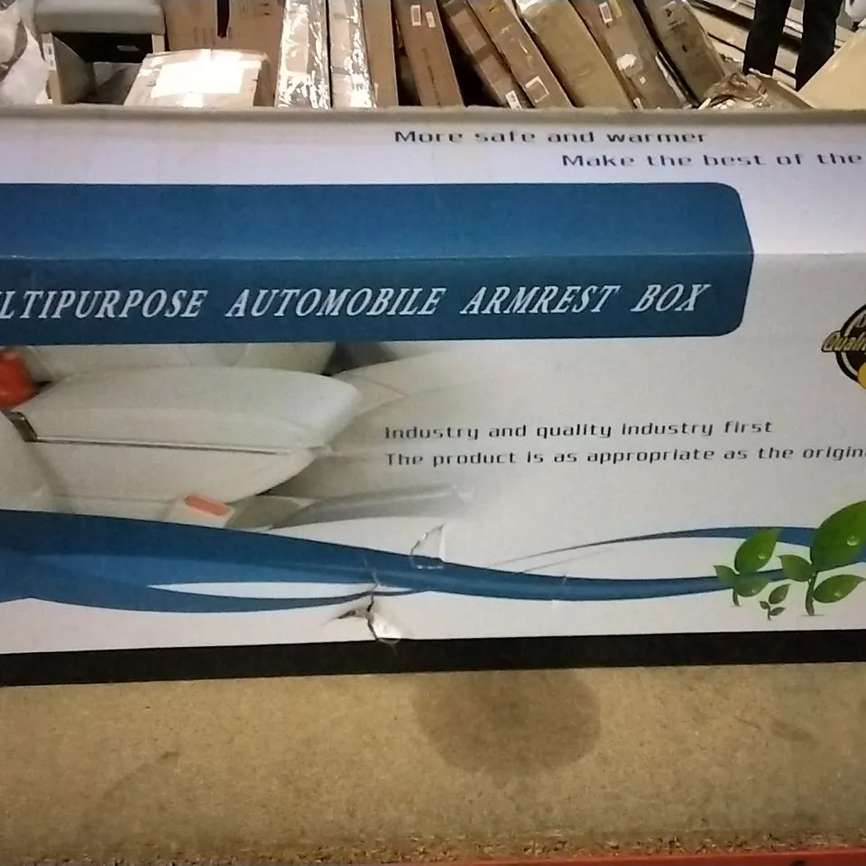 BOXED MULTIPURPOSE AUTOMOBILE ARMREST BOX BLACK
