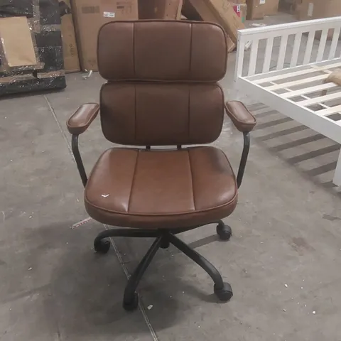 ROHEN OFFICE CHAIR ERGONOMIC EXECUTIVE COMPUTER DESK ADJUSTABLE SWIVEL CHAIRS WITH CASTORS MADE OF FAUX LEATHER FOR HOME OFFICE COMFORT