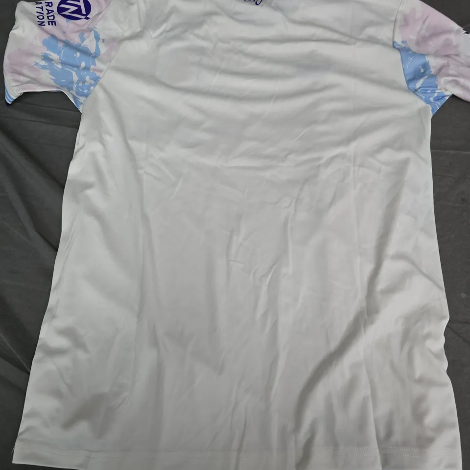 ASTON VILLA FC ADIDAS JERSEY – WHITE CAMO WITH BETANO SPONSOR, UK L