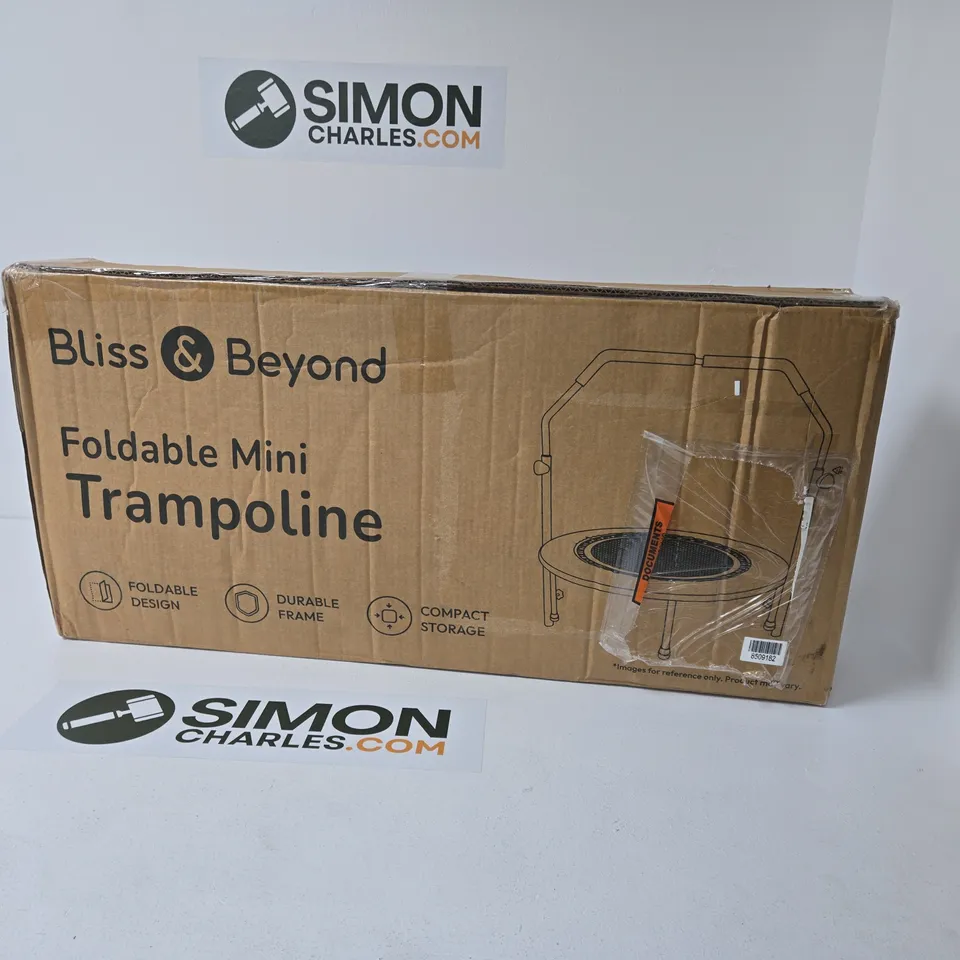 BLISS & BEYOND FOLDABLE MINI TRAMPOLINE – BOXED