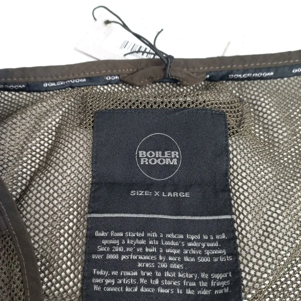 BOILER ROOM NYLON MESH CARGO VEST OLIVE – XL
