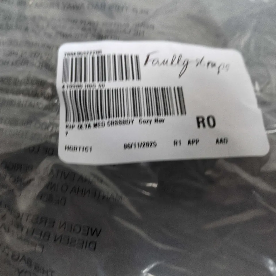 KIPLING DENIM-LOOK CROSSBODY BAG WITH BLUE TRIM – ADJUSTABLE STRAP