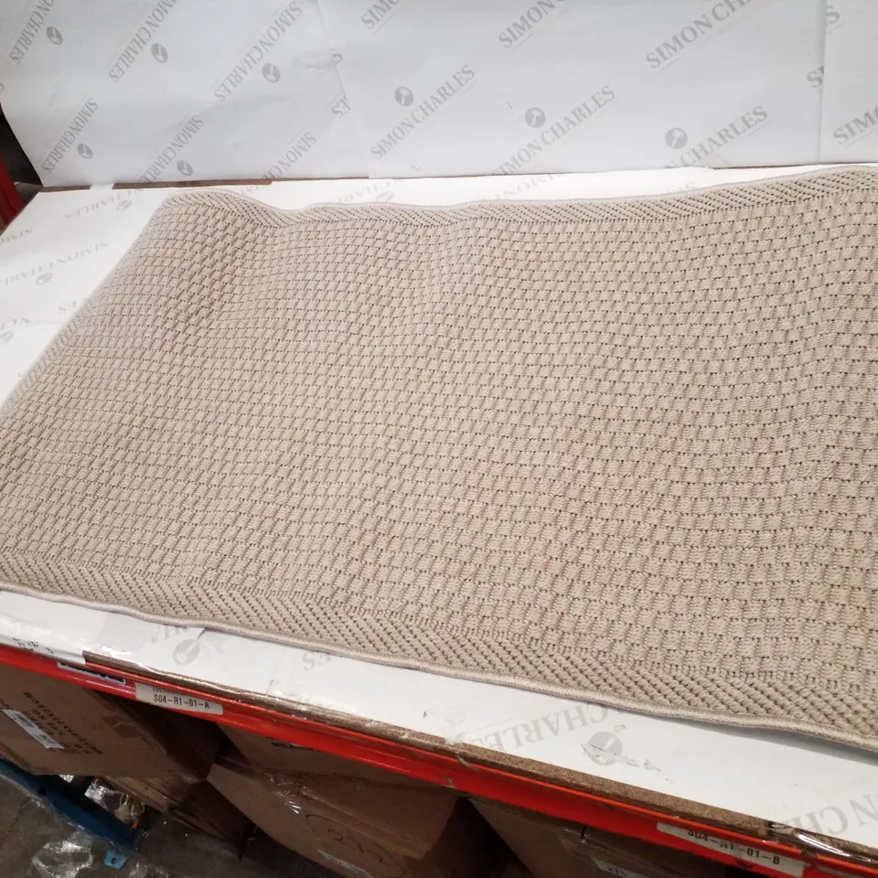 BRAND NEW PACO HOME TIMBER 125 RUG IN BEIGE - 60×100CM