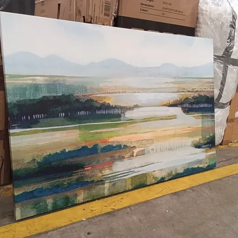 PRINTED CANVAS WALL ART, WOOD FRAME