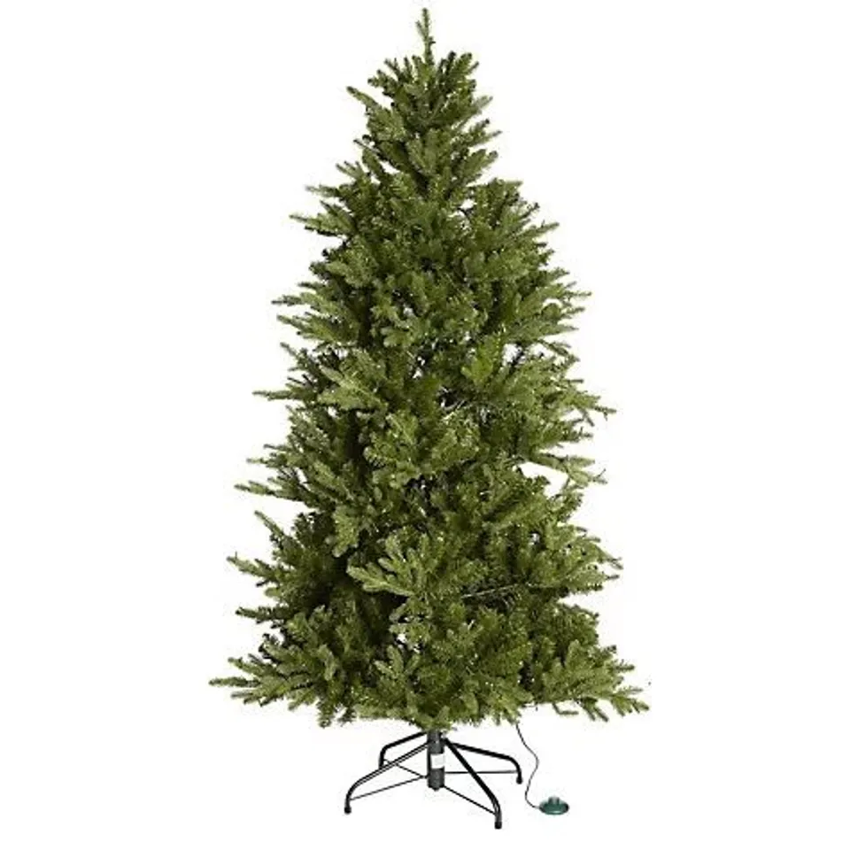 BOXED SANTA'S BEST 116 FUNCTION PRE-LIT DELUXE SPRUCE CHRISTMAS TREE - NATURAL 7FT