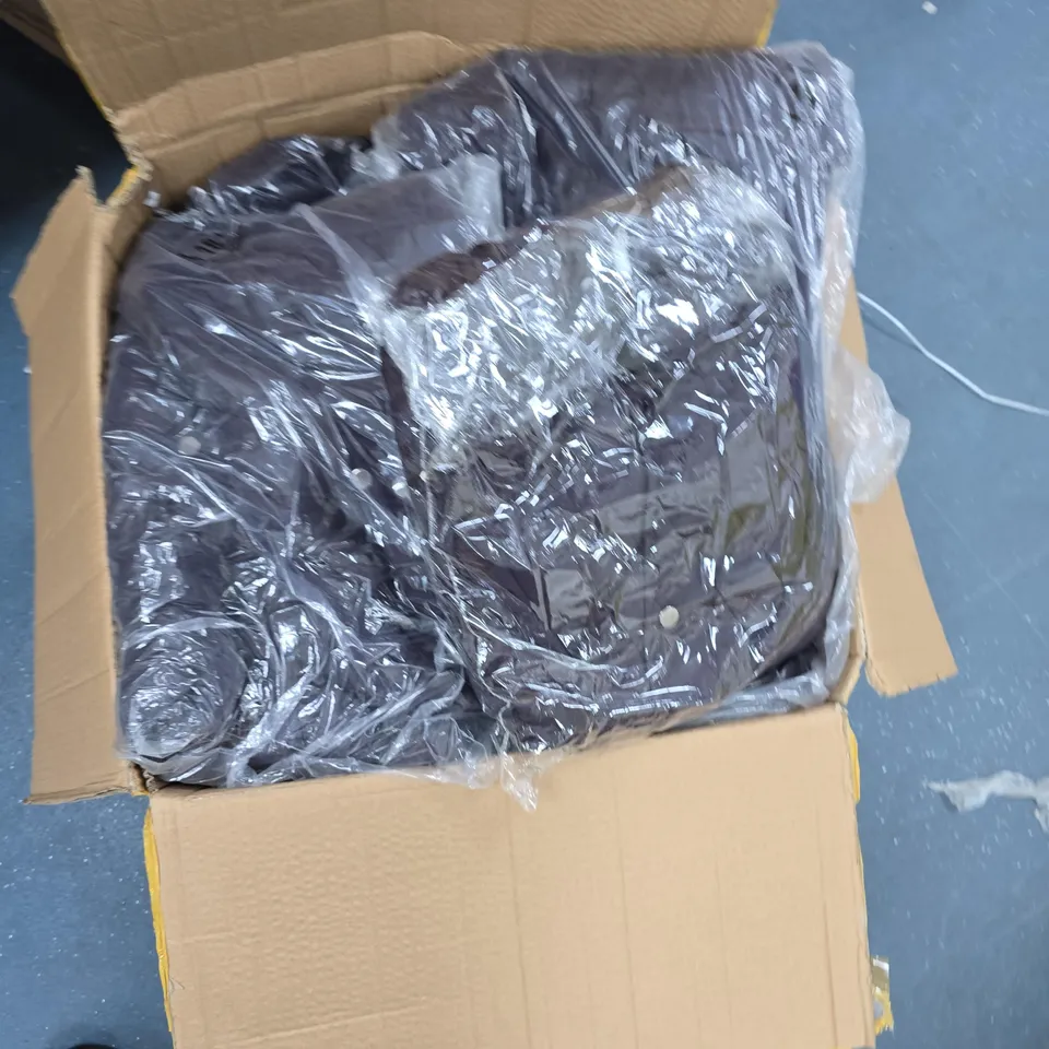 BOX OF APPROXIMATELY 30 ASSORTED CLOTHING ITEMS TO INCLUDE: CHARLOTTE WEST BOMBER JACKET