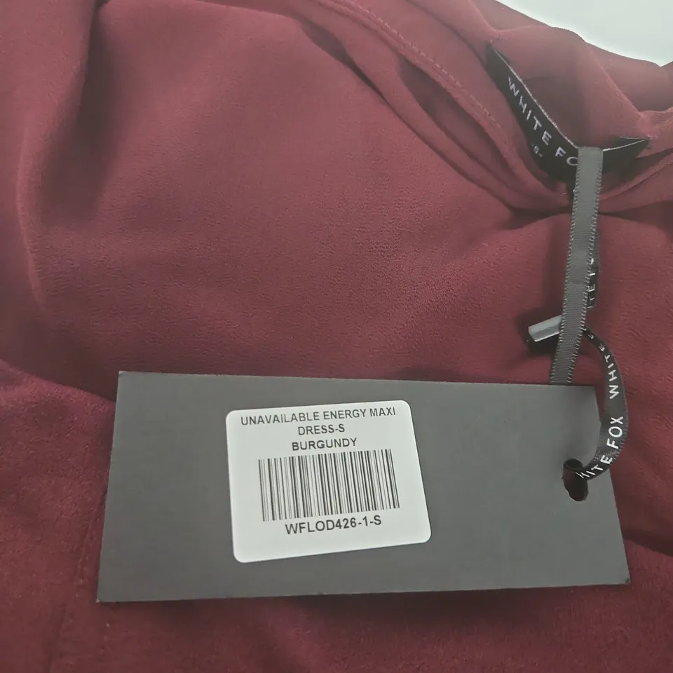 WHITE FOX BURGUNDY MAXI DRESS (SIZE S) - UNAVAILABLE ENERGY MAXI DRESS