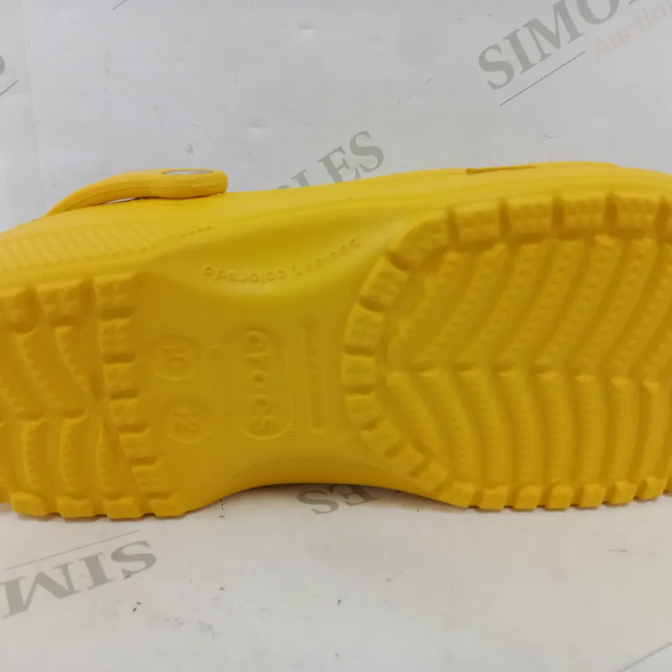 CROCS BRIGHT YELLOW CLOGS - UK 9/10